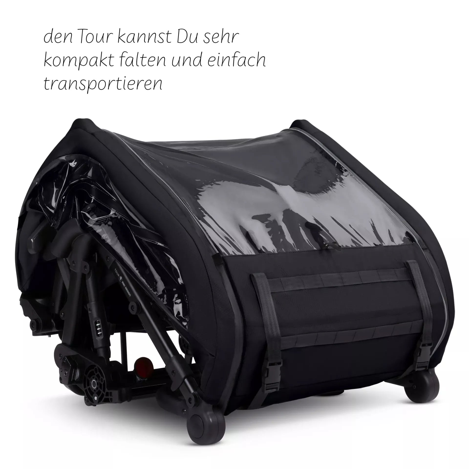 ABC Design Tour - Fahrradanhänger mit 2 Sitzen & Lufträdern - Ink