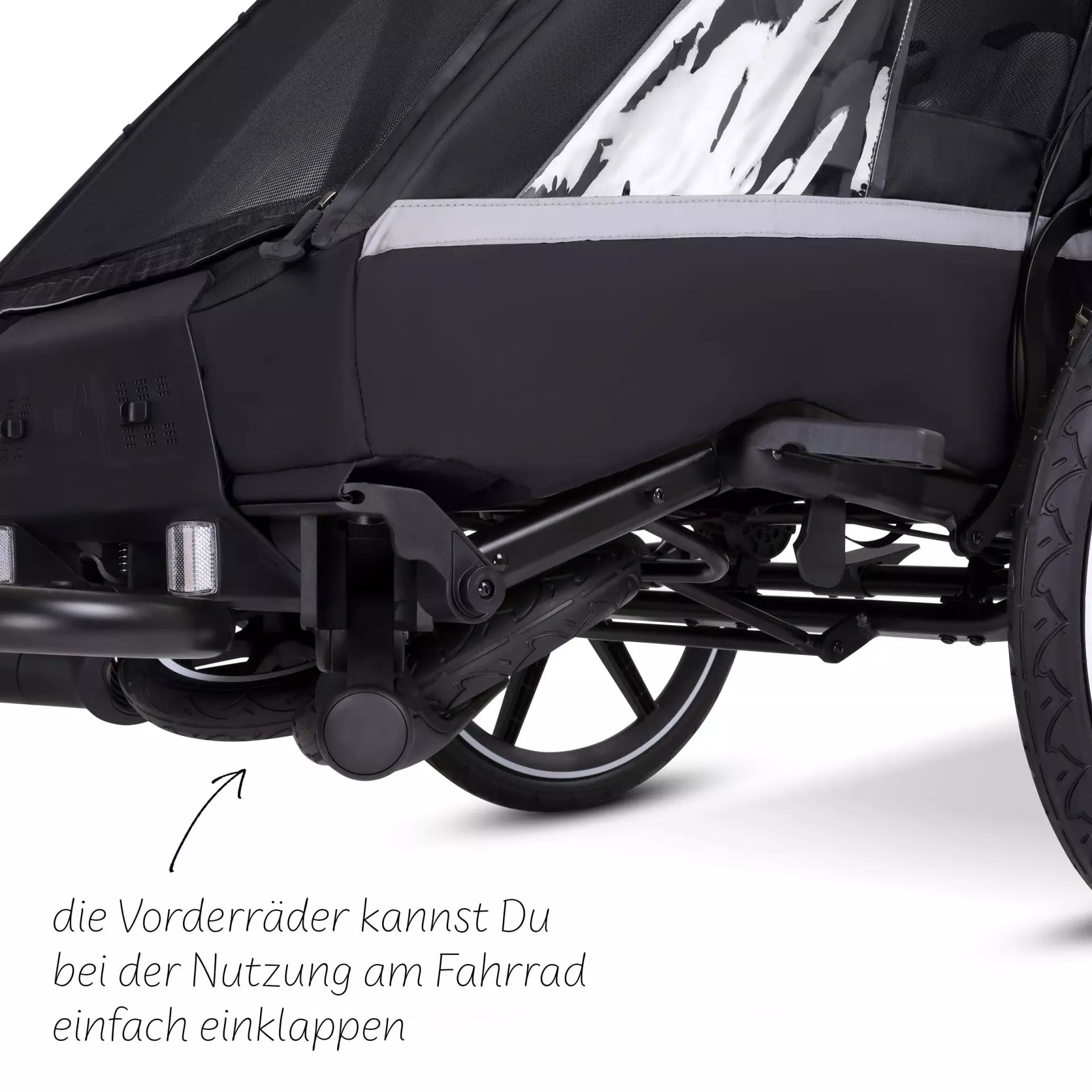 ABC Design Tour - Fahrradanhänger mit 2 Sitzen & Lufträdern - Ink