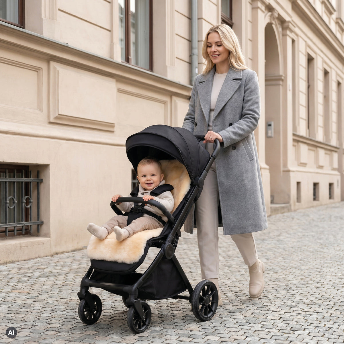 Fillikid Kinderwagen Lammfell Einlage Casmere