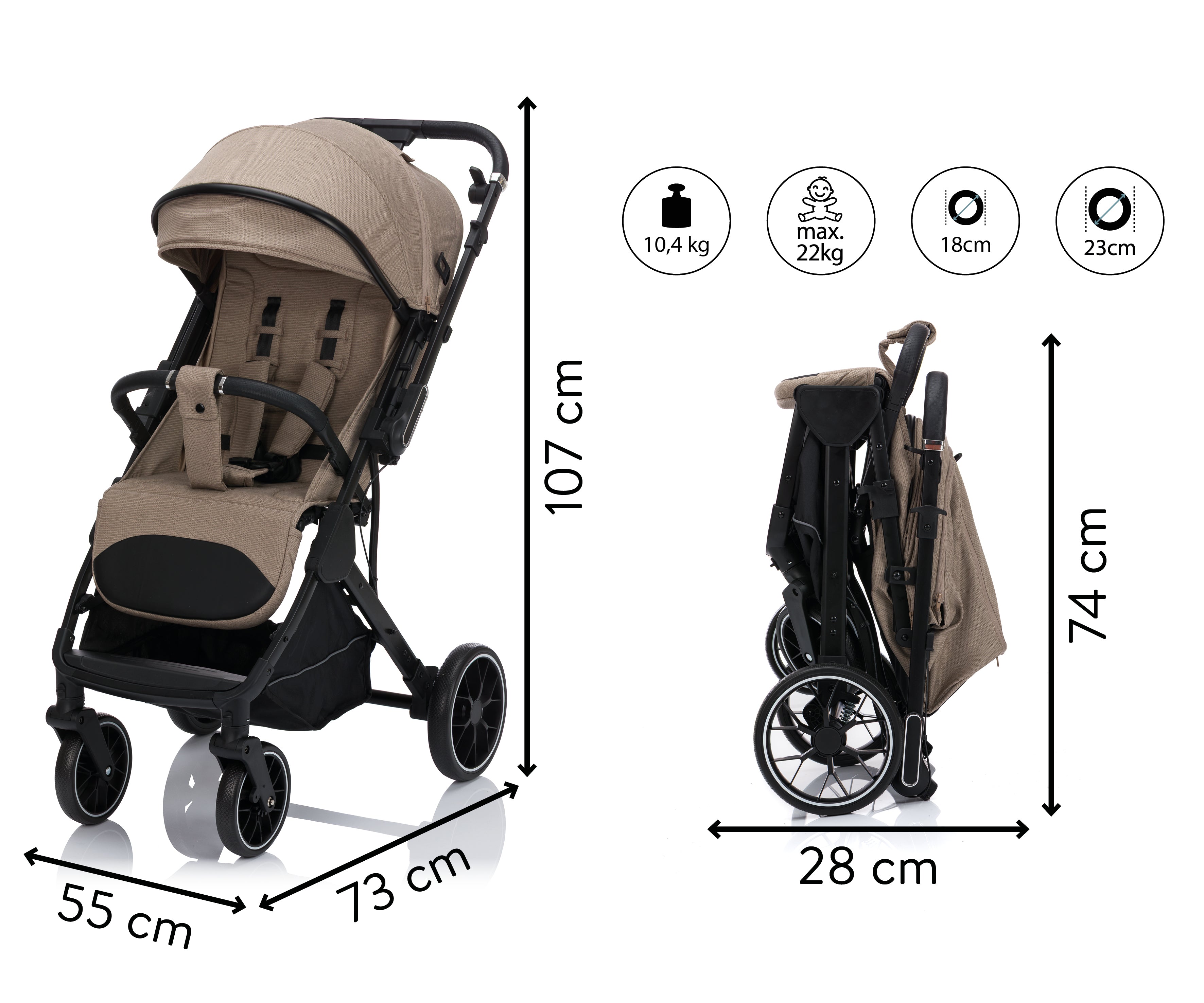 Buggy Axis mit Schwenkschieber
