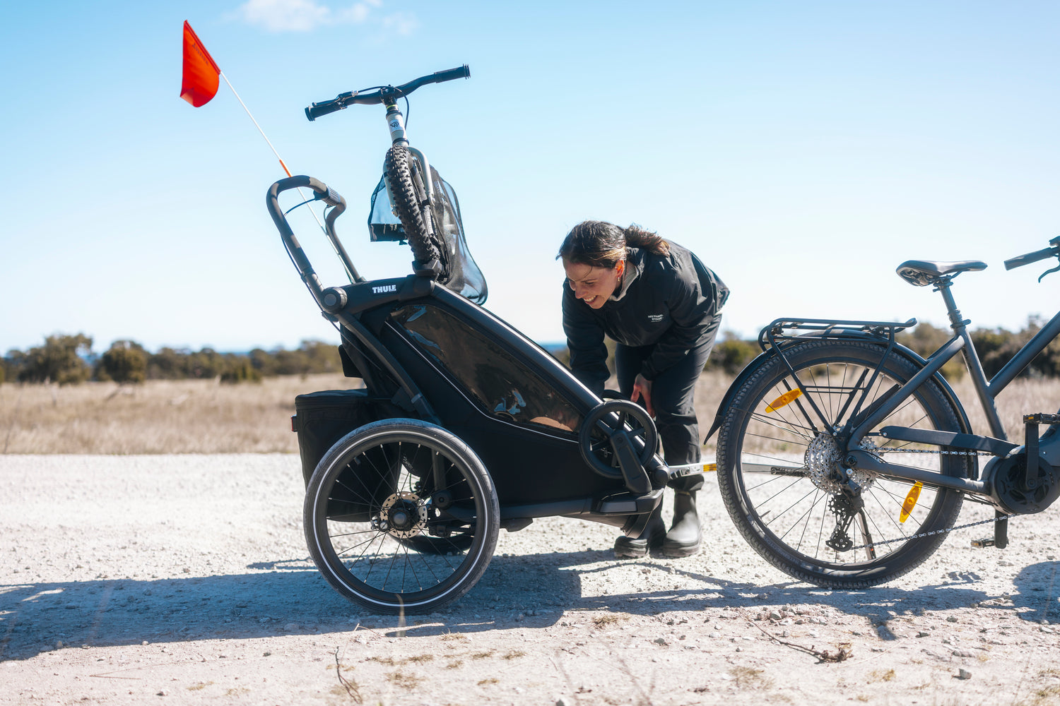 Thule Laufradhalter für Chariot Fahrradanhänger (Doppelsitzer)