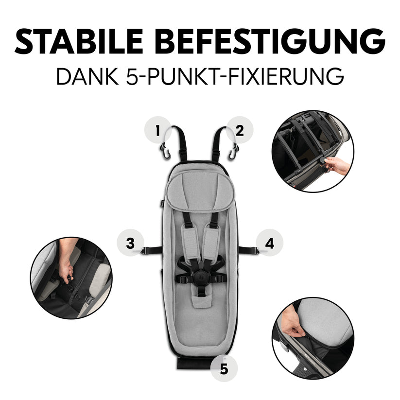 Baby Lounger / Neugeborenen Einhang für alle Hauck Fahrradanhänger