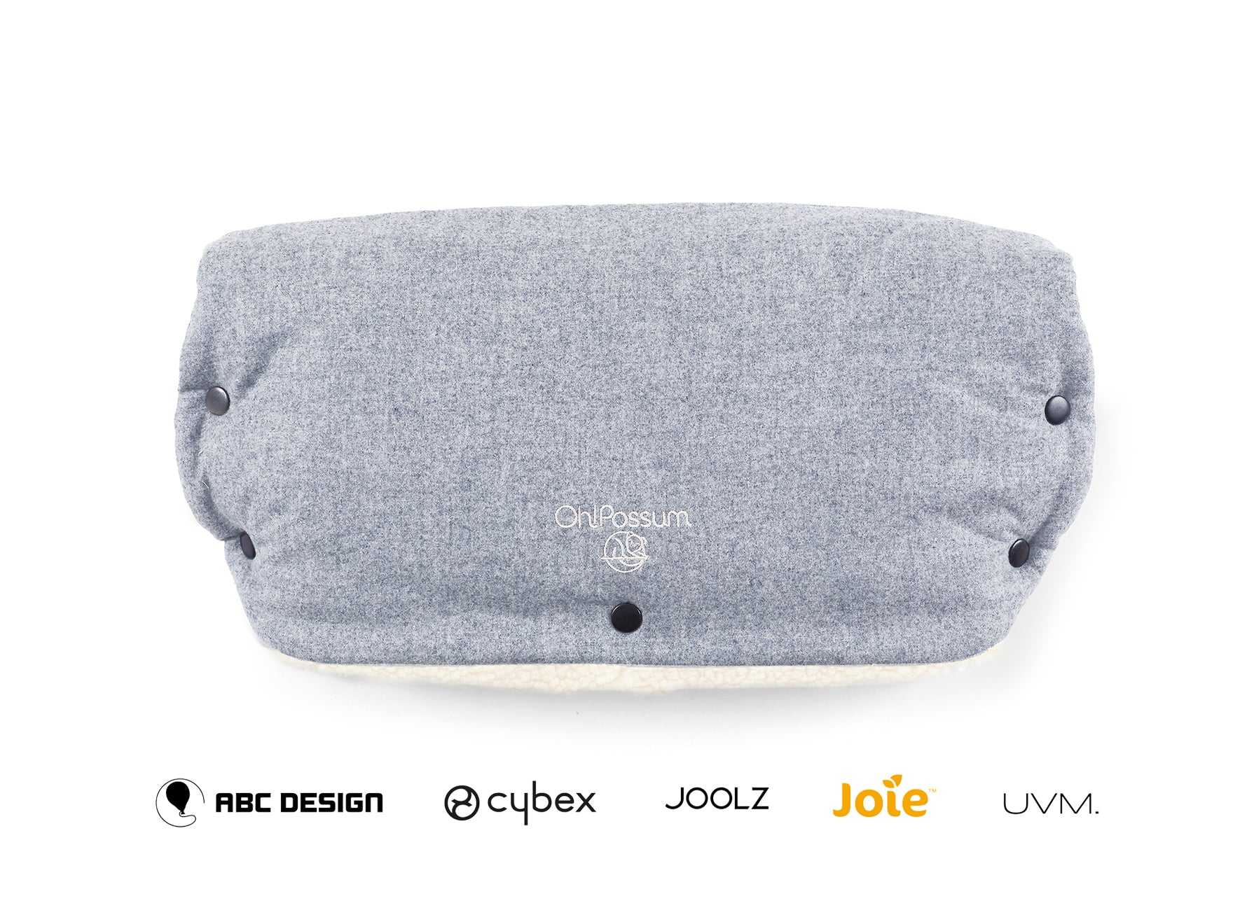 Merino Wolle Handmuff clay
