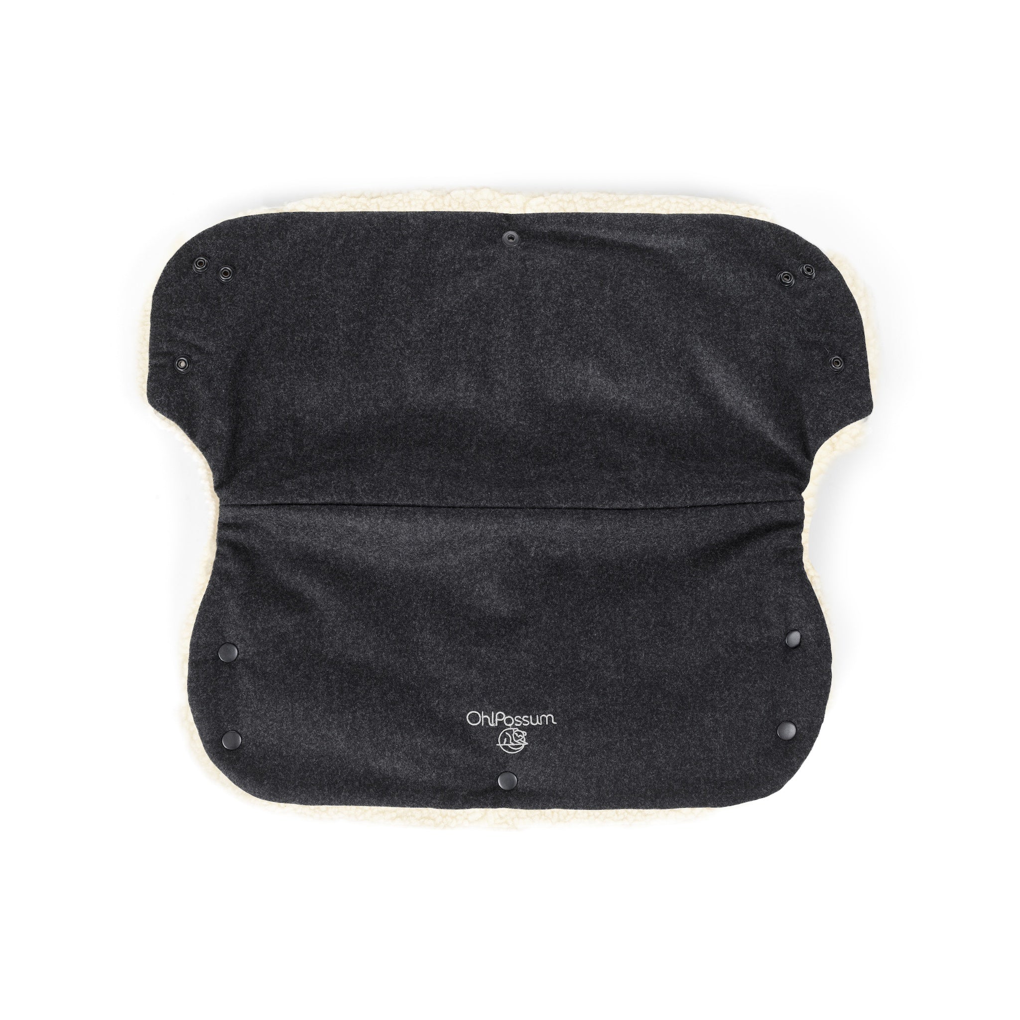 Merino Wolle Handmuff anthrazit