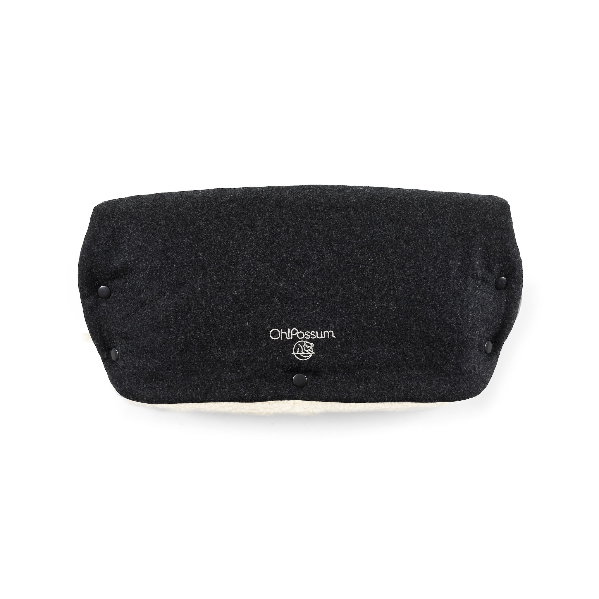 Merino Wolle Handmuff anthrazit