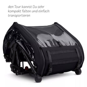 15% Warenkorb-Rabatt! ABC Design Tour - Fahrradanhänger mit 2 Sitzen & Lufträdern - Ink