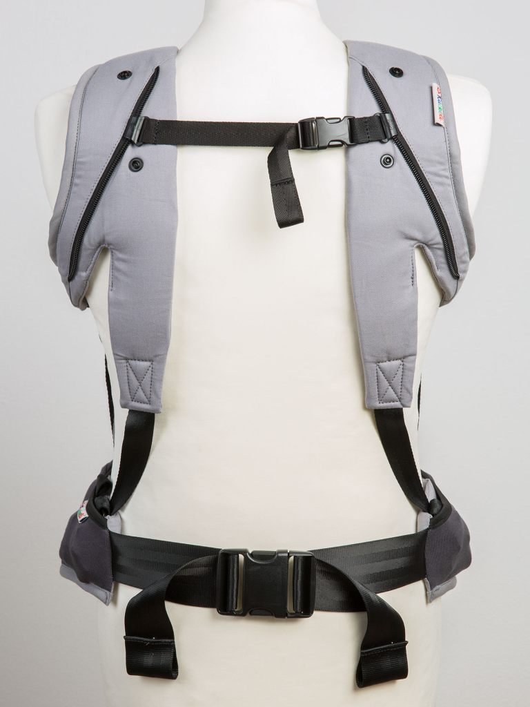 Babytage Ruckeli Rückenansicht bequem, ergonomisch für das baby, ab 3,2kg, auch als Hüfttrage nutzbar