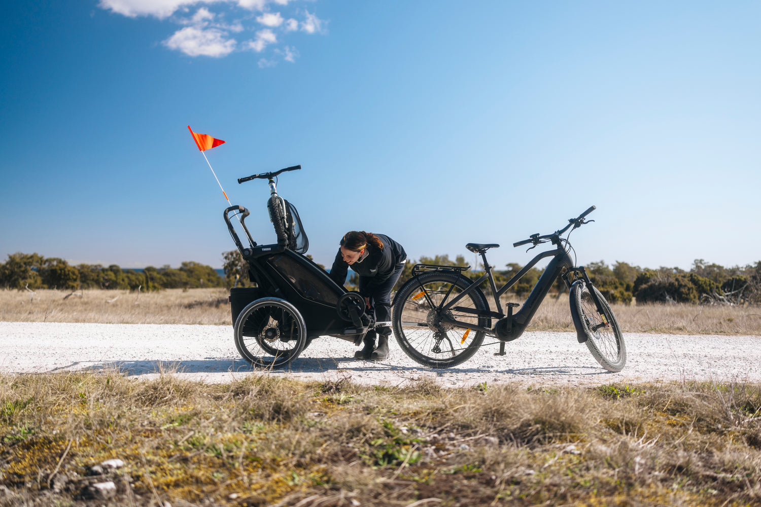 Thule Laufradhalter für Chariot Fahrradanhänger (Doppelsitzer)