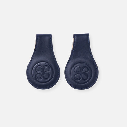 Cloby Magnet Lederclips navy / navy-stripes