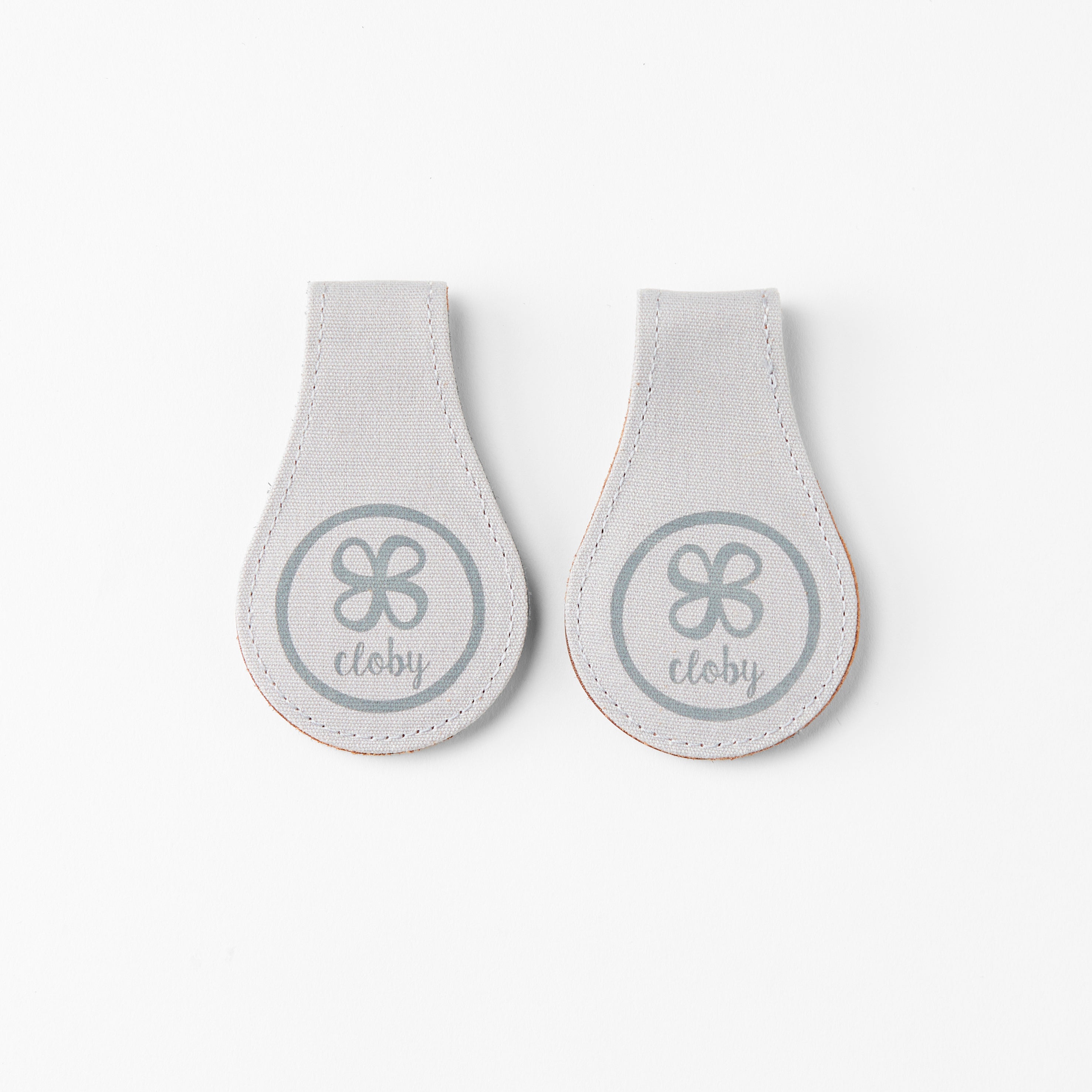Cloby Magnet Lederclips braun/grau