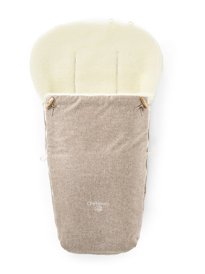 Merino Woll-Fußsack Wombat Beige/Sesam