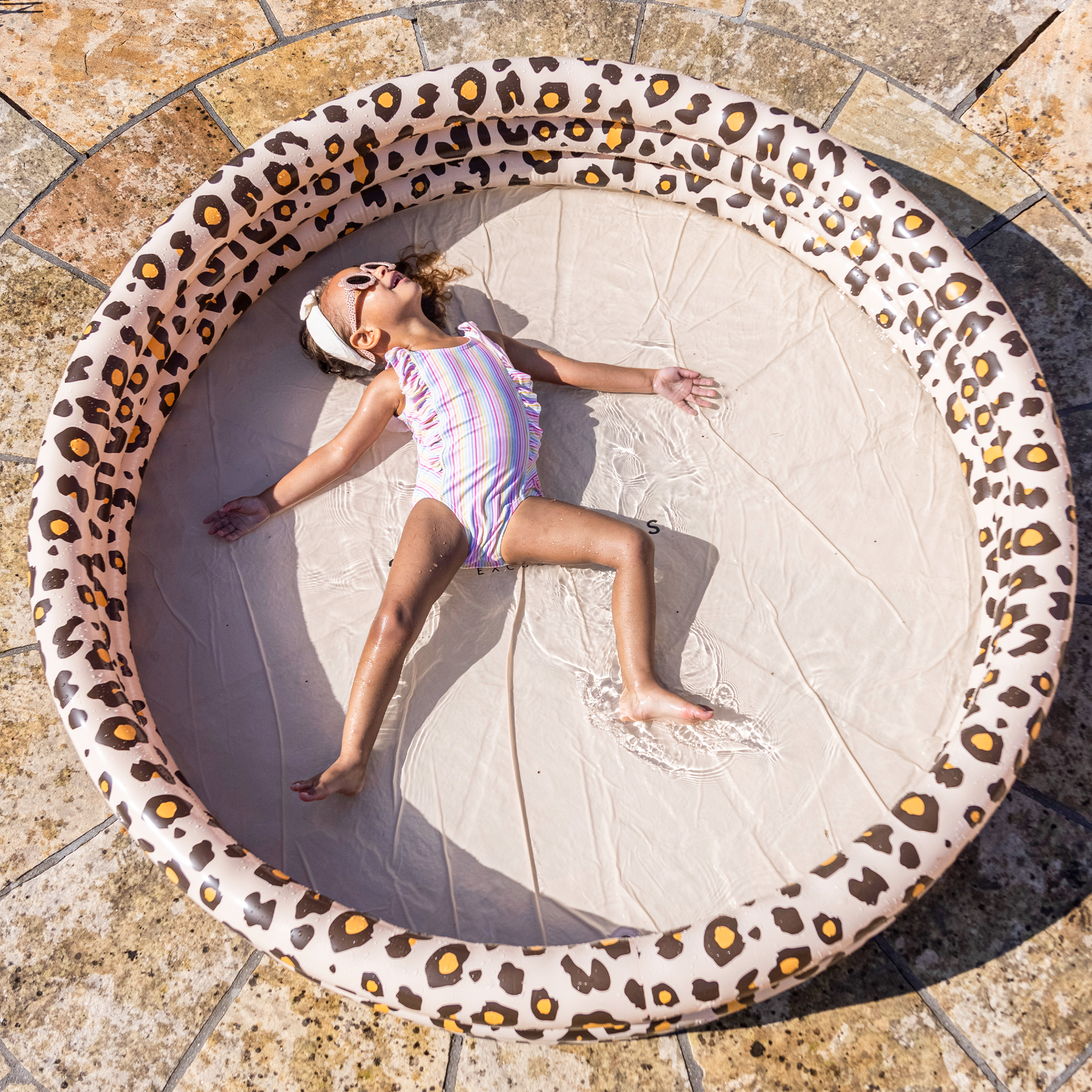 Swimming Pool Leopard Beige, 150 cm