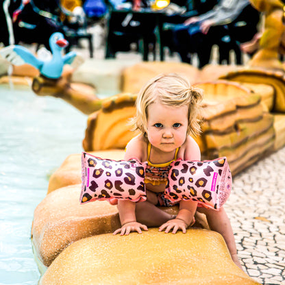 Schwimmflügel Leopard Rosegold, 0-2 Jahre